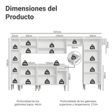 Combo completo de Cocina 325cm Blanco Emilly Madesa 06