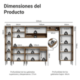 Cocina Compacta 325 cm Emilly Marrón/Gris 07