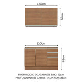 Combo de Cocina 120cm Marrón Glamy Madesa 03