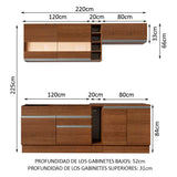 Combo completo de Cocina Madesa Parma 220cm MB 02