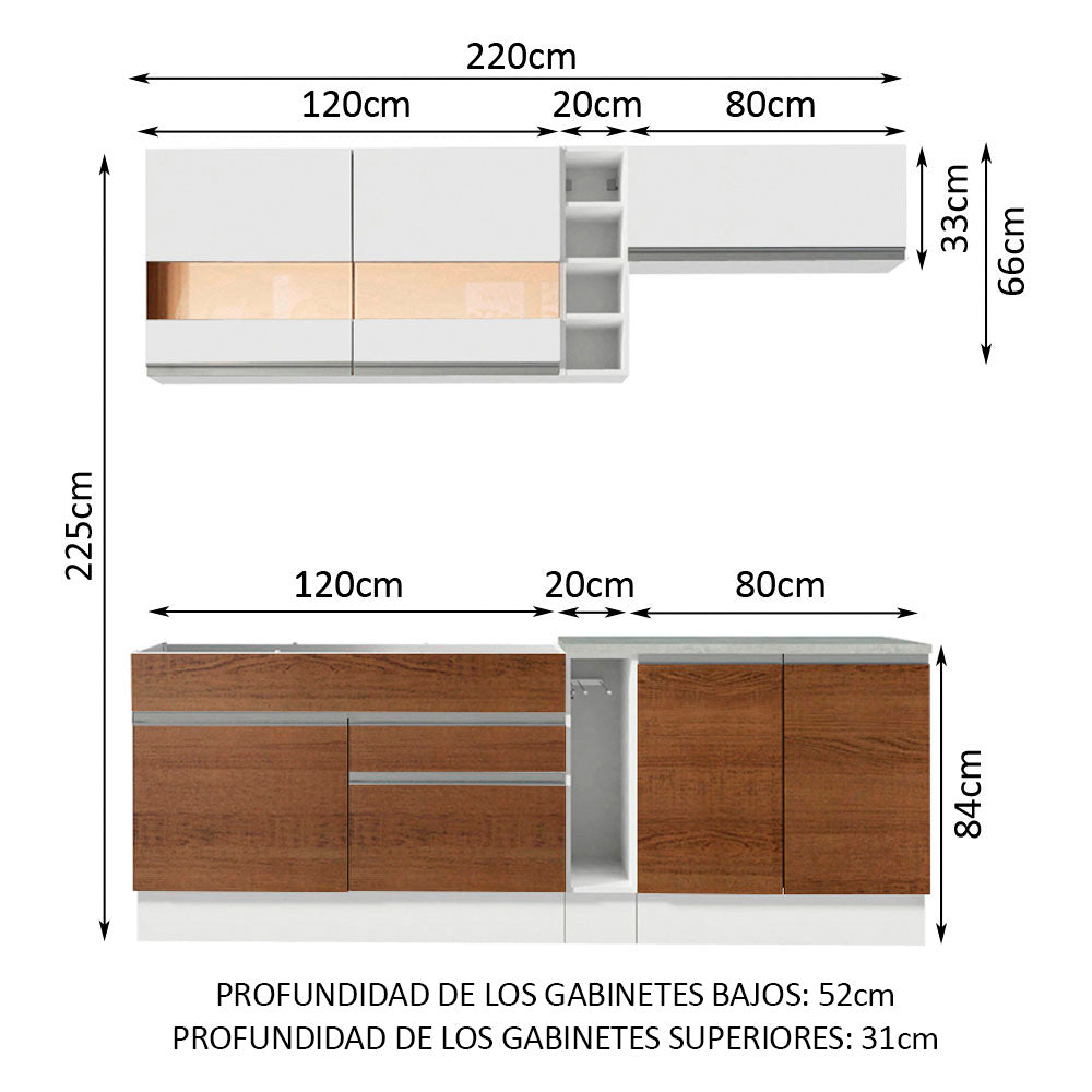 Combo completo de Cocina Madesa Glamy BM 01