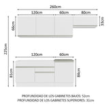 Combo completo de Cocina Madesa Glamy 260cm 03