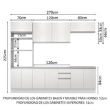 Combo completo de Cocina 270cm Viena Madesa