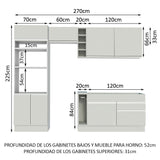 Combo completo de Cocina Madesa Jade 270cm BB 09