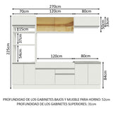 Combo completo de Cocina 270cm Glamy Madesa 10