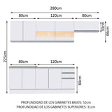 Combo completo de Cocina 280cm Marcela Madesa 03