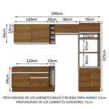 Combo completo de Cocina Madesa Glamy 290cm MM 01