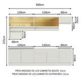 Combo completo de Cocina 300cm Blanco Verona 01