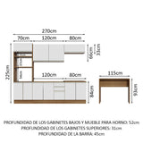 Combo completo de Cocina Madesa Glamy 315cm MB 02