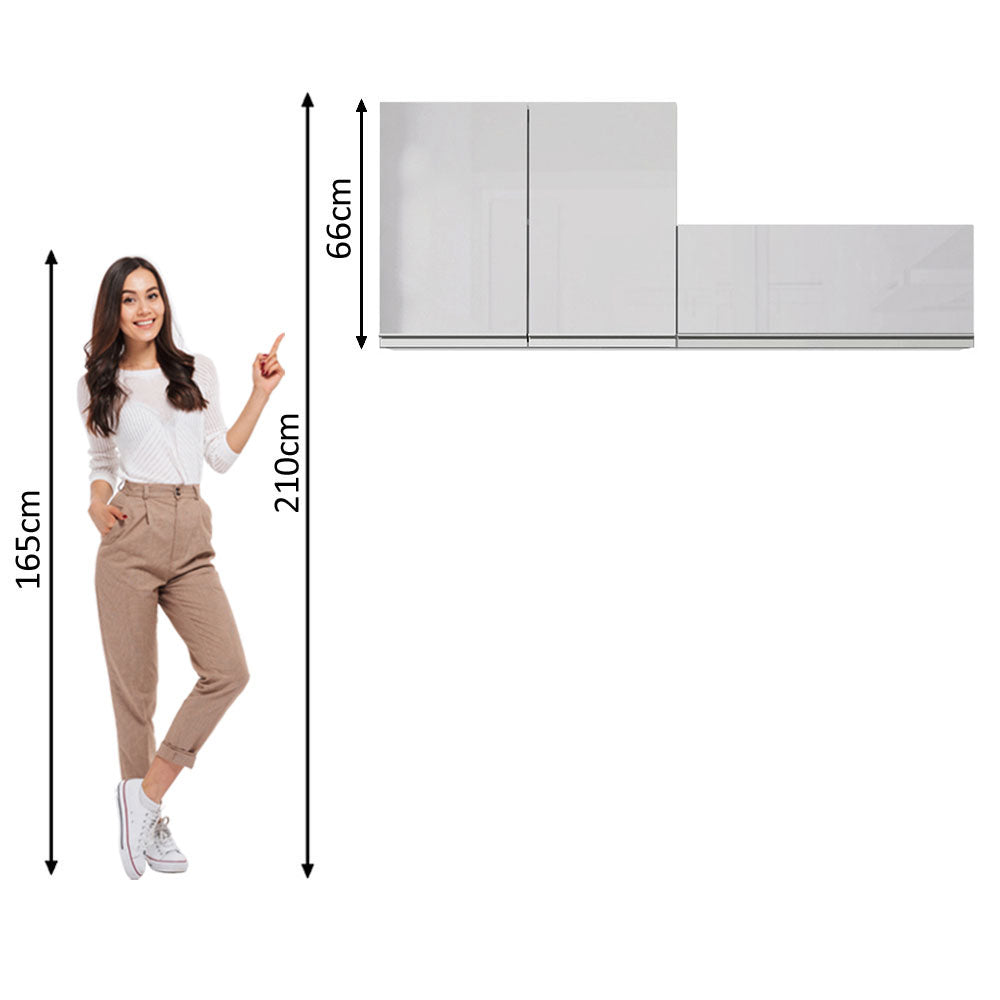 Kit Lavadero Madesa Acordes 100% MDF con 2 Alacenas Blanco Brillante