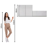 Kit Lavadero Madesa Acordes 100% MDF con 2 Alacenas Blanco Brillante
