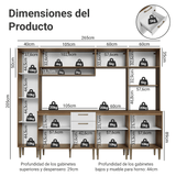 Combo completo de Cocina 265 cm Marrón/Blanco Lille Madesa 01
