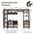 Combo completo de Cocina 265 cm Marrón/Negro Lille Madesa