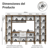 Combo completo de Cocina 285 cm Marrón/Blanco Lille Madesa 01