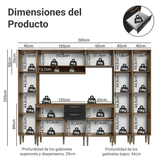 Combo completo de Cocina 285 cm Marrón/Negro Lille Madesa 01