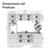 Combo completo de Cocina Madesa Lux 240cm BBV 08