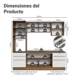 Combo completo de Cocina Madesa Lux 240cm MBV 08