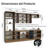 Combo completo de Cocina 310 x 60 cm Marrón/Negro Lux Madesa 02
