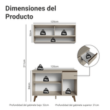 Combo completo de Cocina 120 cm Crema Nice 01