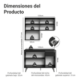 Cocina Compacta 120 cm Negro Nice Madesa 05