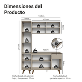 Cocina Compacta 160 cm Con Patas Nice Crema 01
