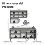 Combo de Cocina 180 cm Gris Nice Madesa 02