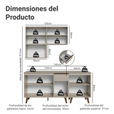 Combo de Cocina 180 cm Crema Nice Madesa 02