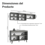 Combo de Cocina 200cm Gris Nice Madesa 01