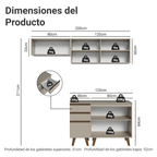 Cocina Compacta 200 cm Crema Nice Madesa