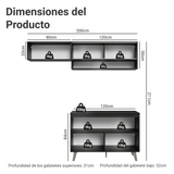 Cocina Compacta 200 cm Negro Nice Madesa 09