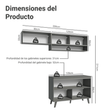 Combo de Cocina 200cm Gris Nice Madesa 10