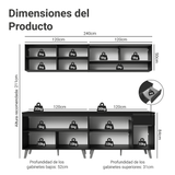 Combo completo de Cocina 260 cm Negro Nice Madesa 02