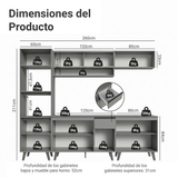 Combo Completo de Cocina 260 cm Gris Nice Madesa 01