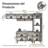 Combo completo de Cocina 260 cm Crema Nice Madesa 04
