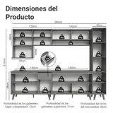 Combo completo de Cocina Nice 280 cm 11 Puertas 1 Cajón (Con Mesada) Gris Madesa