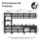 Cocina Compacta 310 cm Negro Pieta Madesa