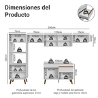 Combo completo de Cocina 330 cm Blanco Pieta Madesa