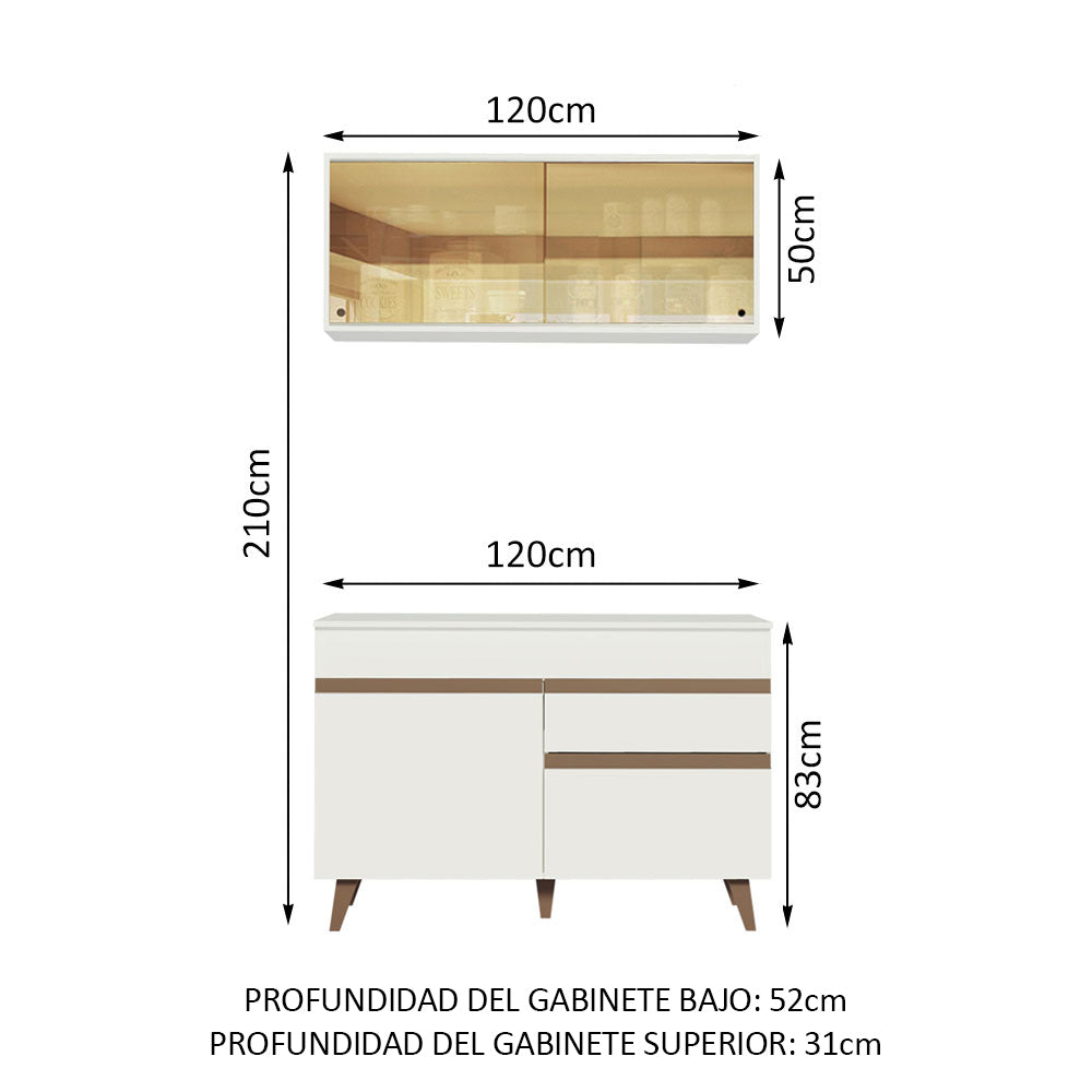 Combo de Cocina 120cm Reims Madesa 01