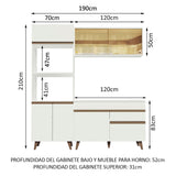 Combo de Cocina Madesa Reims 190cm BB 02