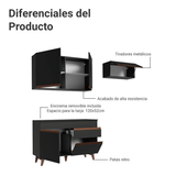 Cocina Compacta 190 cm Reims Negro 04