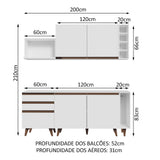 Combo de Cocina Madesa Reims 200cm Blanco 01