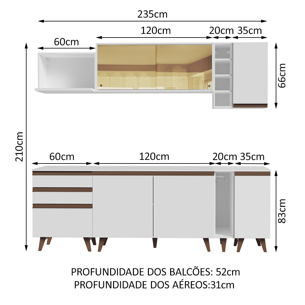 Combo completo de Cocina Madesa Reims 235cm BB 01