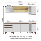 Combo completo de Cocina Madesa Reims 235cm BB 01