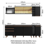 Combo completo de Cocina Madesa Reims 235cm NN 01