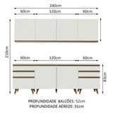 Combo completo de Cocina Madesa Reims 240cm BB