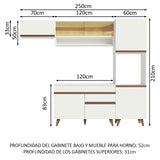 Combo completo de Cocina 250cm Blanco Reims Madesa 04