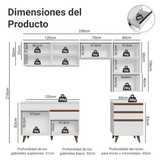 Combo de Cocina 250 cm Reims Blanco 07