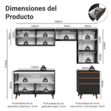 Combo de Cocina 250 cm Reims Negro 08