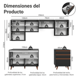 Combo de Cocina 250 cm Reims Negro 09
