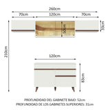 Combo completo de Cocina Madesa Reims 260cm BB 03